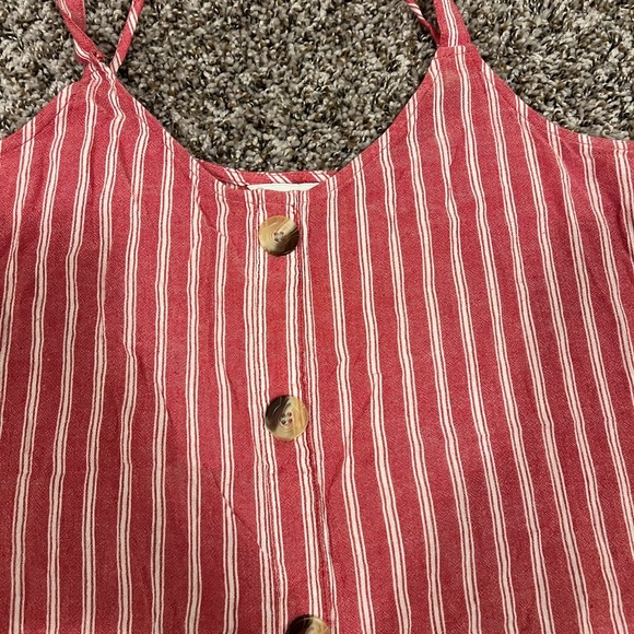 Women’s striped button tank top - Picture 2 of 4